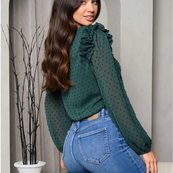 PEACH LOVE CALIFORNIA Boho Chic Long Sleeves Top - Picture 4 of 6